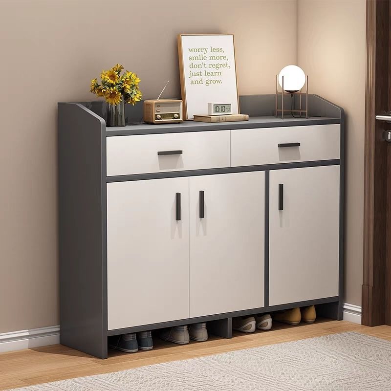 阳台储物柜鞋柜家用玄关柜可时尚全实木生态板鞋柜入户门口鞋柜