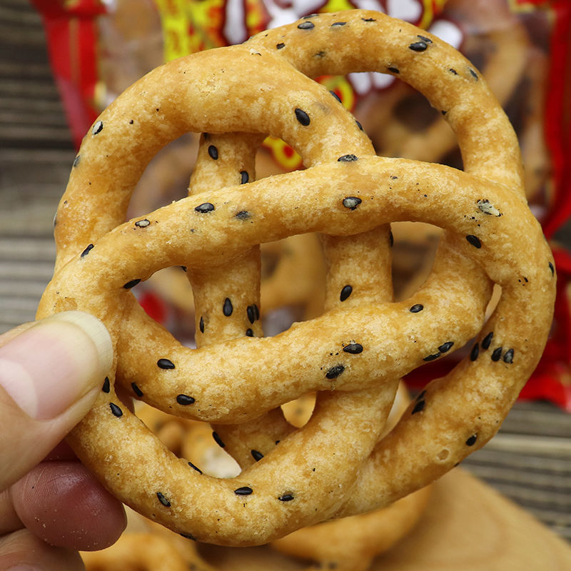 广西特产糖环手工炸梅花酥年货礼品传统糖圈怀旧小吃芝麻球开口笑