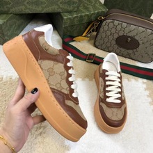 gucci/古驰经典款老爹鞋男女同款爱心印花厚底鞋巴黎萌猫正品代购