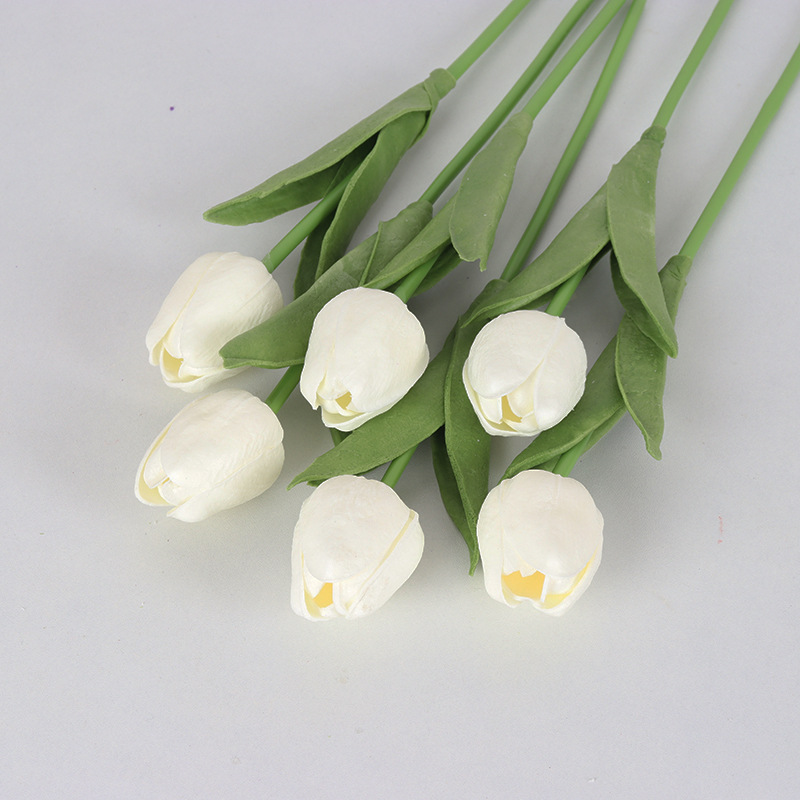 Mini Simulation Tulip Pu Wedding Furniture Hand Feeling Foreign Trade Wholesale Valentine's Day Photography Props Wholesale Outdoor