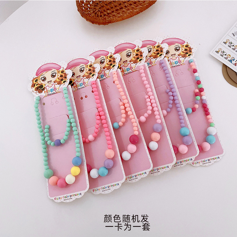 Wholesale New Children's Jewelry Set Cartoon Cute Fruit Pendant Bracelet Set Birthday Gift Box in Stock