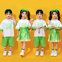 儿童啦啦队演出服小学生运动会服装诗歌朗诵幼儿园国风马面裙套装