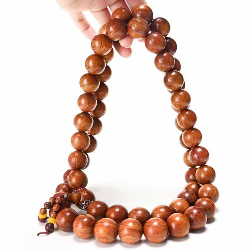 缅甸黄花梨20手持念珠摆件车挂 草花梨瘿子手串文玩檀香佛珠手链