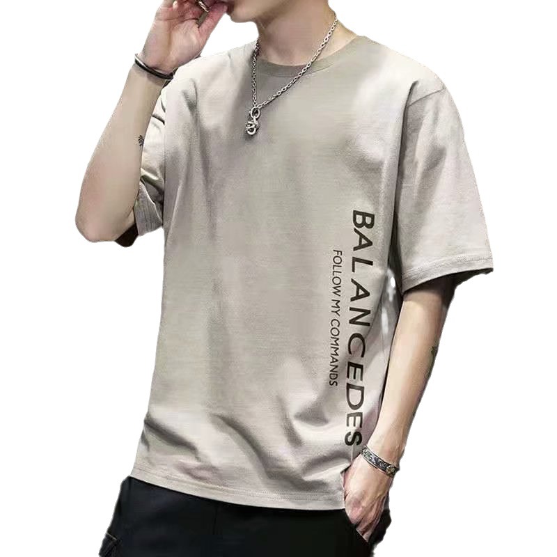 Men's Short Sleeve TX New Summer Trendy Loose Bottoming Shirt Clothes T-shirt plus Size Crew Neck T-shirt One Piece Dropshipping