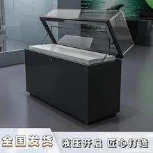 液压博物馆展示柜古董字画文物纪念馆玻璃柜台金属烤漆产品展览柜