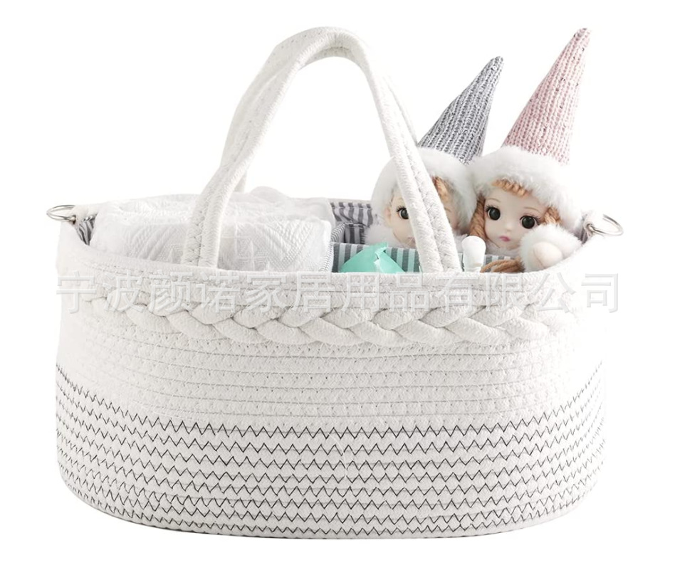 Spot Multi-Purpose Portable Mummy Bag Cotton String Diaper Bag Diapers Pouch Baby Baby Diapers Storage Basket