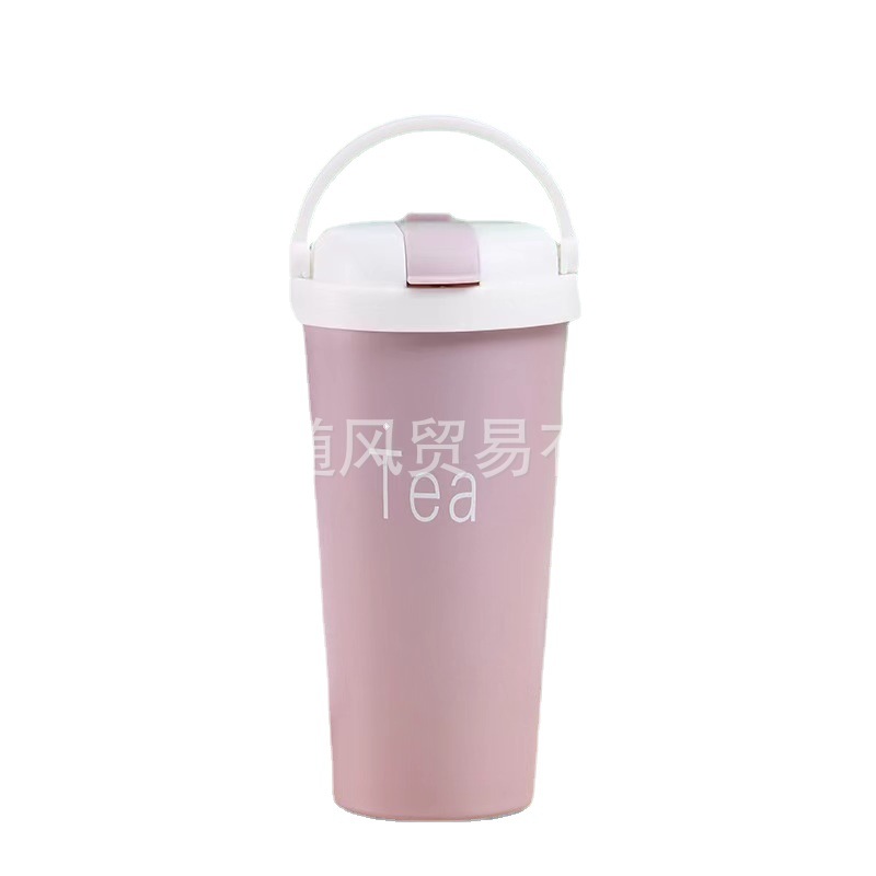 Exclusive for Cross-Border 304 Stainless Steel Cup Good-looking Portable Belt Straw Tumbler Male and Female Students in-Car Thermos