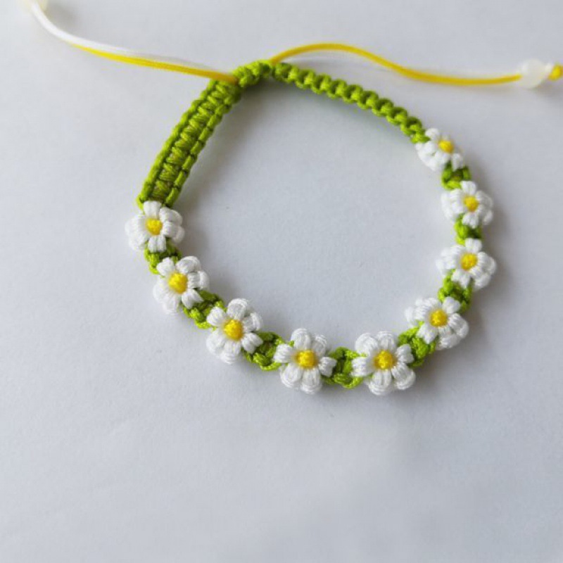 72号玉线手绳编织线小雏菊手链一缕青丝头发手链在逃公主红绳子