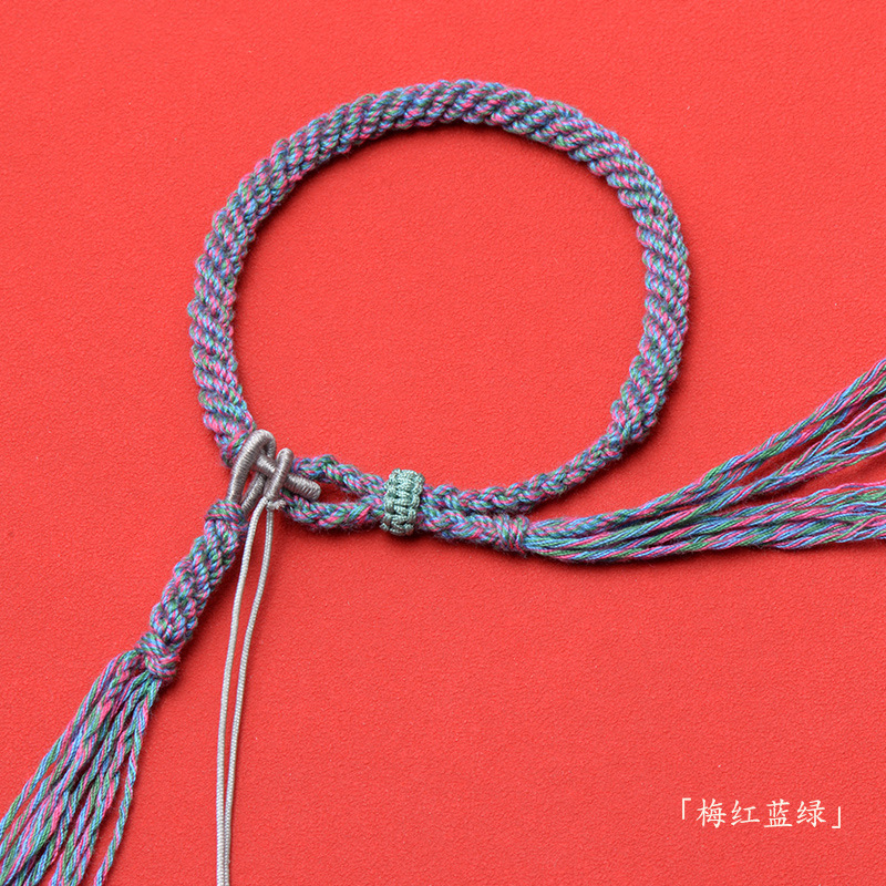 Fine Woven Handmade Hand-Made Cotton Threads Bracelet Jewelry Rope Vintage Mixed Color Tibetan Men's and Women's Same Bracelet Jewelry Rope Wholesale