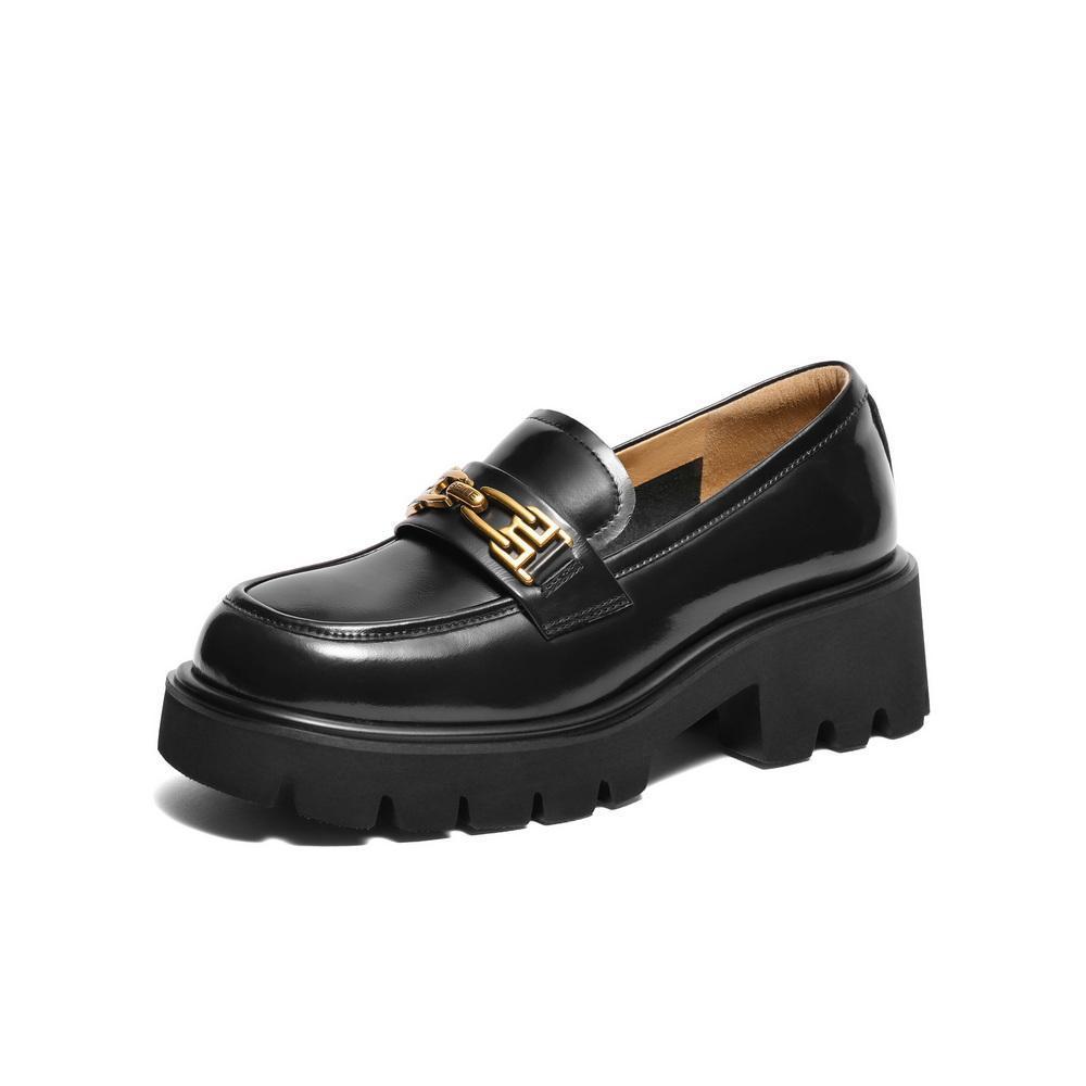 British Style Leather Shoes Women 2024 New Jk Uniform Shoes Pumps Women Slip-on Genuine Leather Platform Loafers