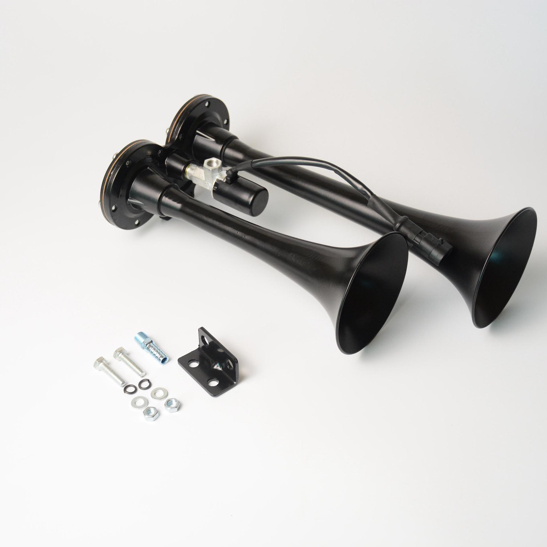 卡车大货车福田原厂配套双管气喇叭改装通用汽笛12v/24v可选-阿里巴巴