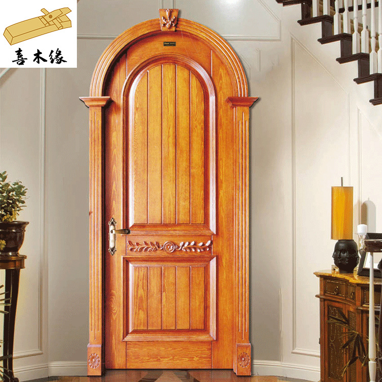 浙江杭州拱形门圆形门弧形门法式风格异形门室内卧室门半圆木门
