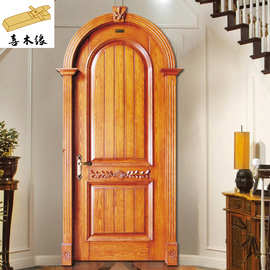 浙江杭州拱形门圆形门弧形门法式风格异形门室内卧室门半圆木门