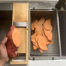 刮红薯片模具大号实木切片器木框擦片器刨片器土豆片萝卜片薯片跨