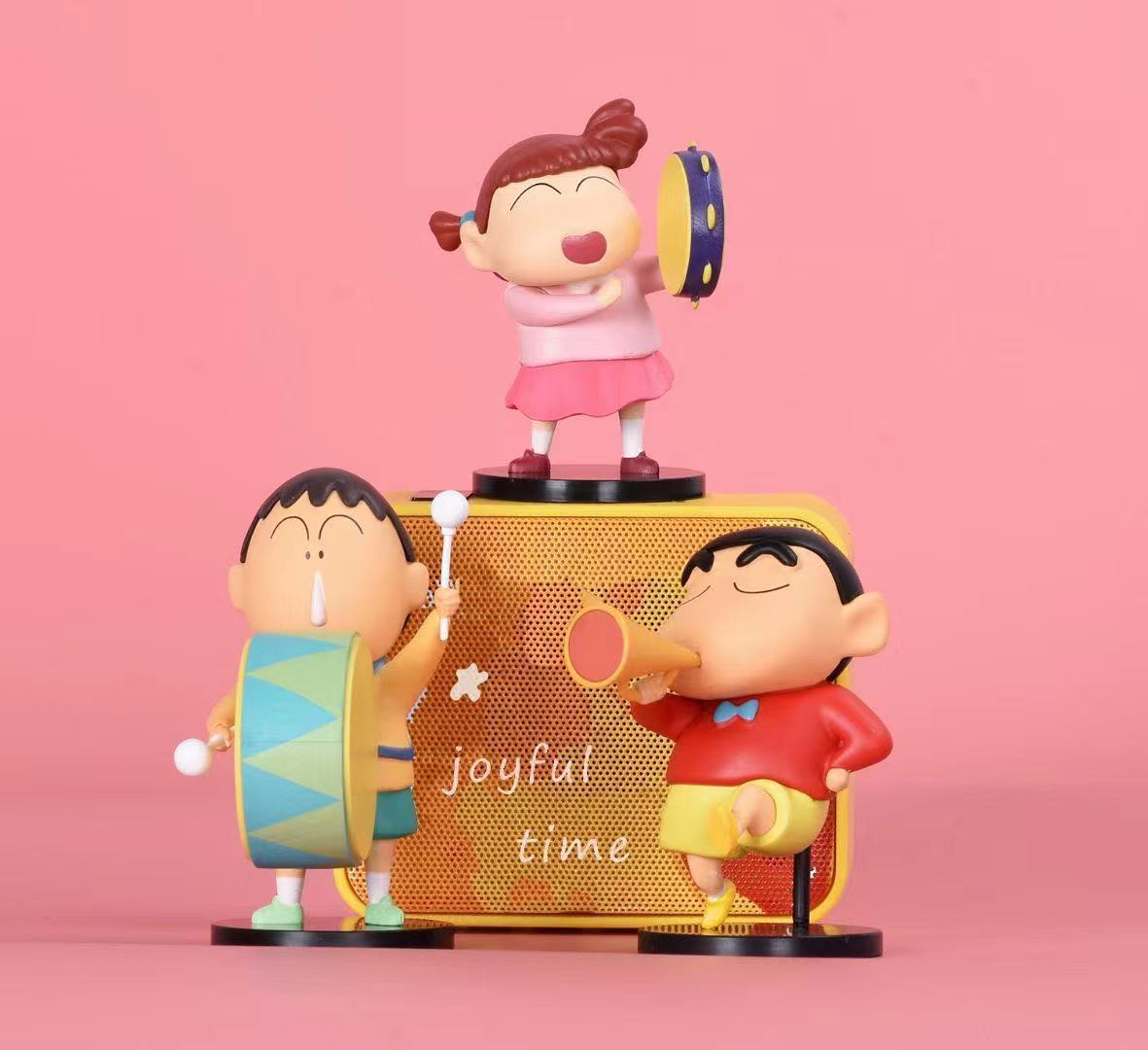 6款蜡笔小新盲盒 欢乐时光系列 原野新之助 潮玩车载摆件公仔