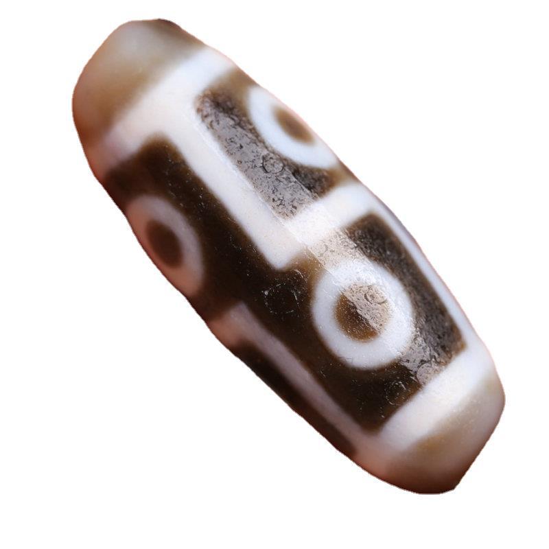 台湾天珠一物一图朱砂六眼风化纹玛瑙至纯工艺西藏式配珠直播货源