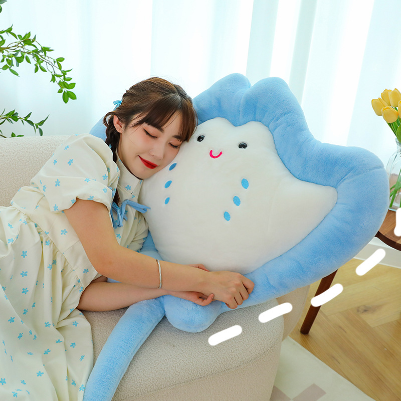 New Manta Ray Doll Plush Toys Cute Ocean Fish Doll Pillow Sofa Cushion Home Decoration Wholesale