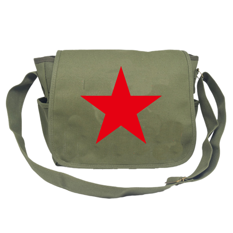 复古包为人民服务包红军包雷锋帆布斜跨包红星绿怀旧单肩包厂家