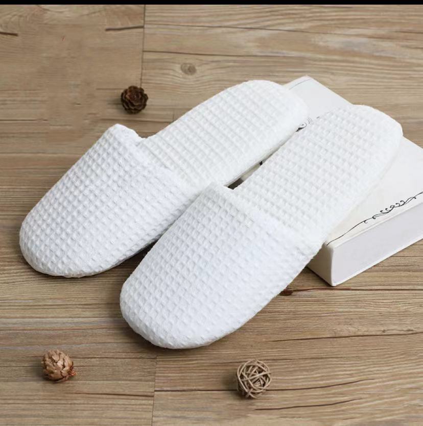 酒店宾馆拖鞋民宿加厚面包华夫格拖鞋 居家待客非一次性拖鞋 包邮