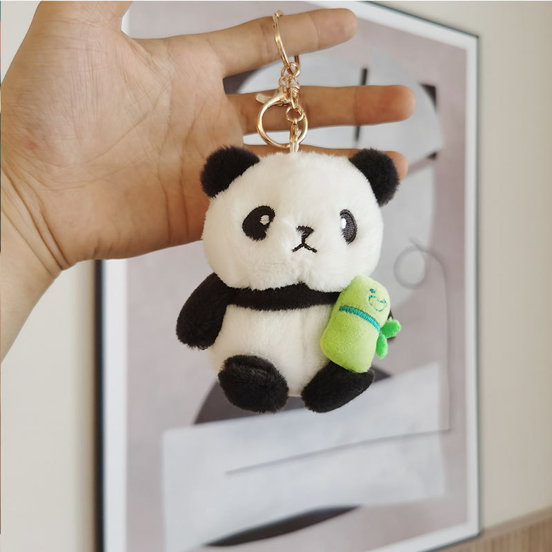 Cartoon Panda Doll Keychain Hanging Plush Toy Mascot Souvenir Gift Prize Claw Doll Wholesale