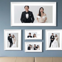 简约现代客厅装饰挂墙木质大结婚创意照片专用白色方形相框厂家