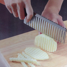 French Fry Cutter Stainless Steel Potato Wavy Edged Cutter跨