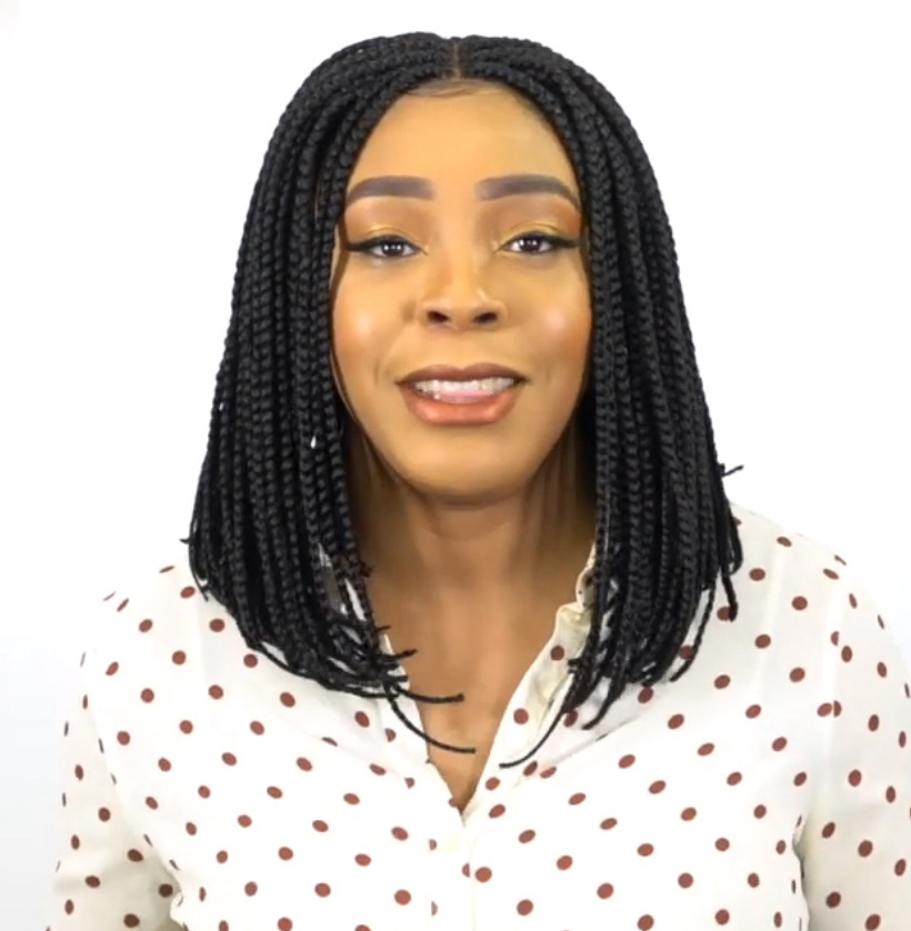 假发 非洲辫子假发 欧美假发女士短发中分化纤头套 box braid wig