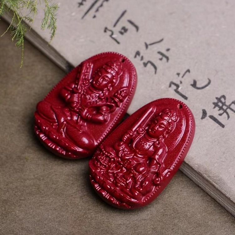 批发朱砂吊坠 原矿紫金砂十二生肖守护神吊坠 紫朱砂项链男女款