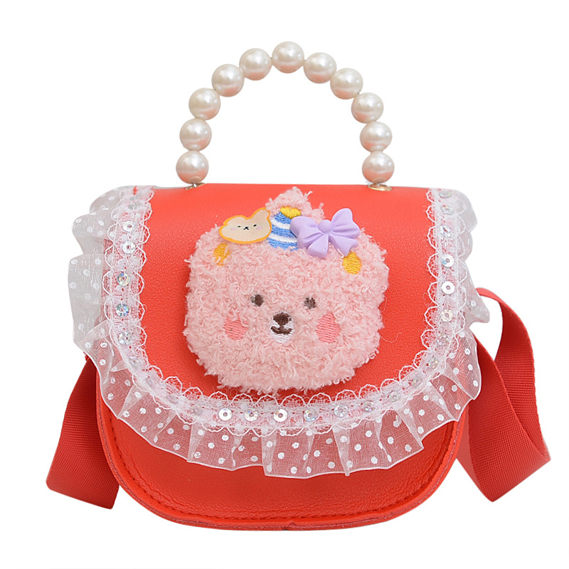 Fashion New Trendy Children's Bag Pearl Handbag Personalized Cute Messenger Bag Shoulder Bag Accessories Bag Women's Bag