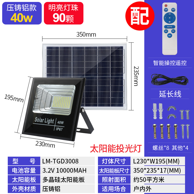 New Huimin Solar Lamp Household Outdoor Garden Lamp High Power Waterproof Induction Led Solar Energy Project Lamp