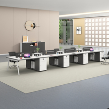 办公室电脑桌椅员工六人卡座家具四人工位组合职员办公桌简约现代
