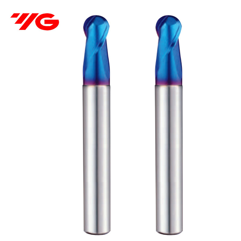 韩国yg铣刀2刃涂层钨钢短刃球头铣刀x5070硬质合金球刀立铣刀