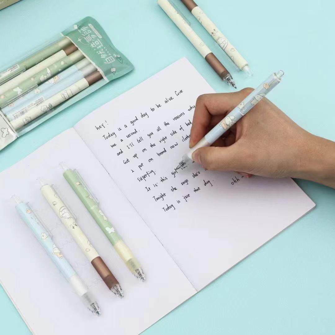 尤美2632可爱创意学生日系少女心高颜值按动中性笔0.5mm黑色批发