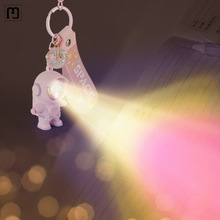 杰航宇航员夕阳灯发光钥匙扣小挂件可爱卡通女包包情侣创意钥匙链
