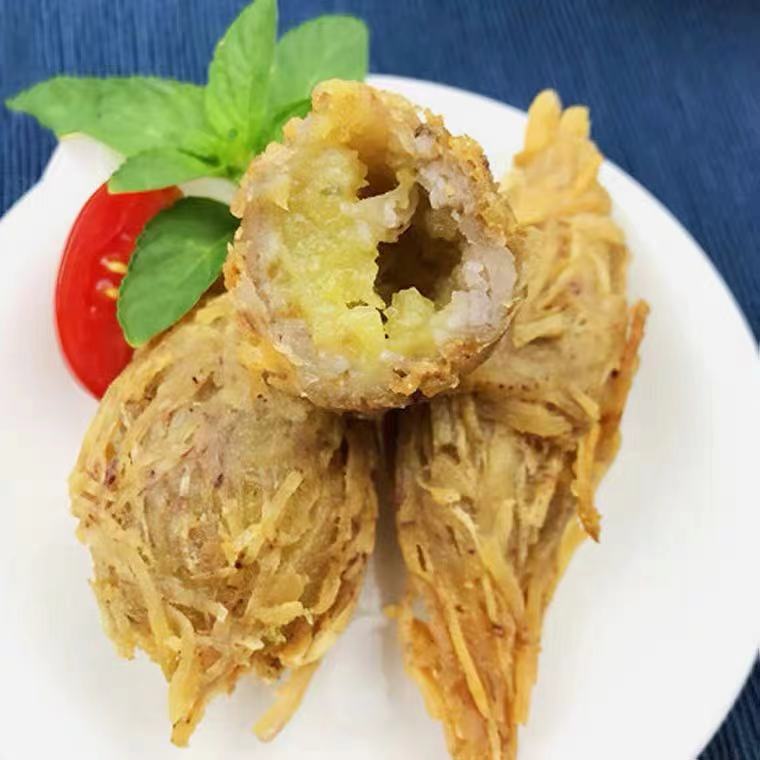 阿诺金锥榴莲酥芋丝榴莲酥冷冻半成品广式油炸经典小吃300g/袋