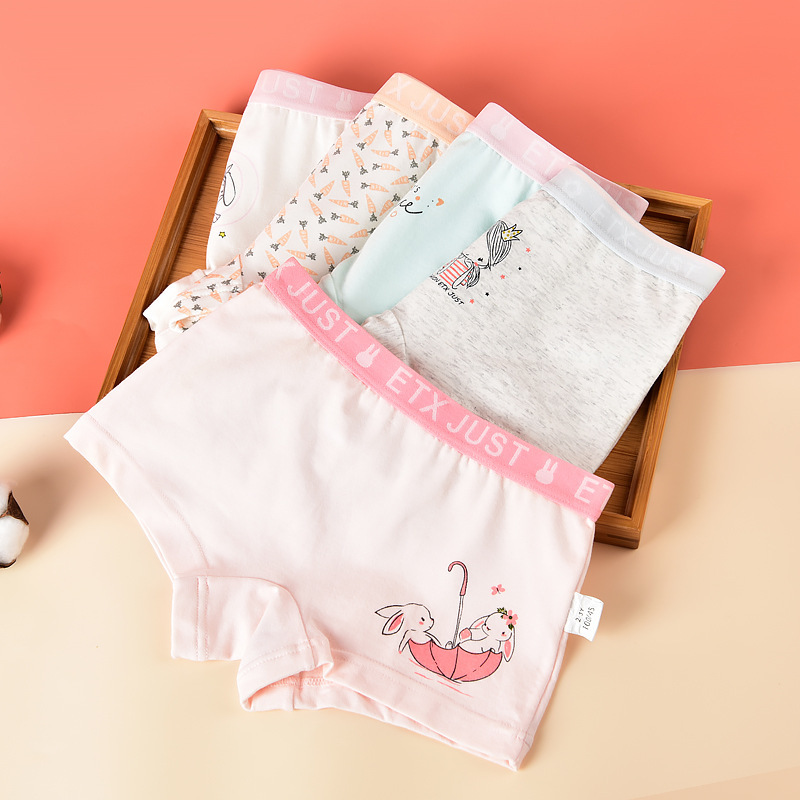 a类儿童内裤棉质女童平角裤中大童女孩短裤8-16学生四角底裤批发