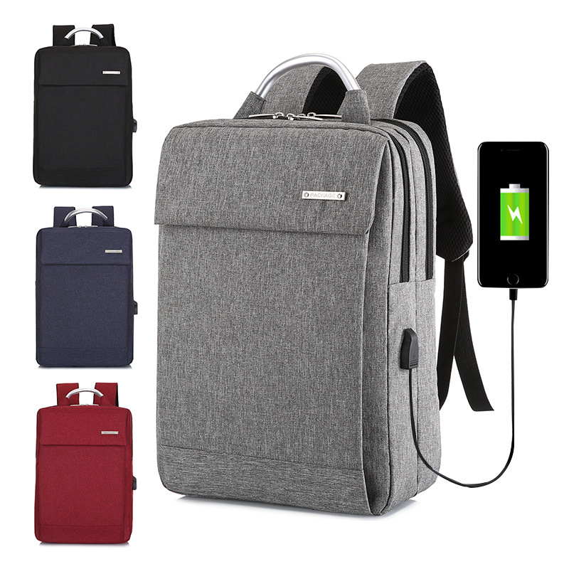 Men's Bag Wholesale Men's and Women's Business Backpack New Simple Casual Computer Backpack USB Charging Backpack