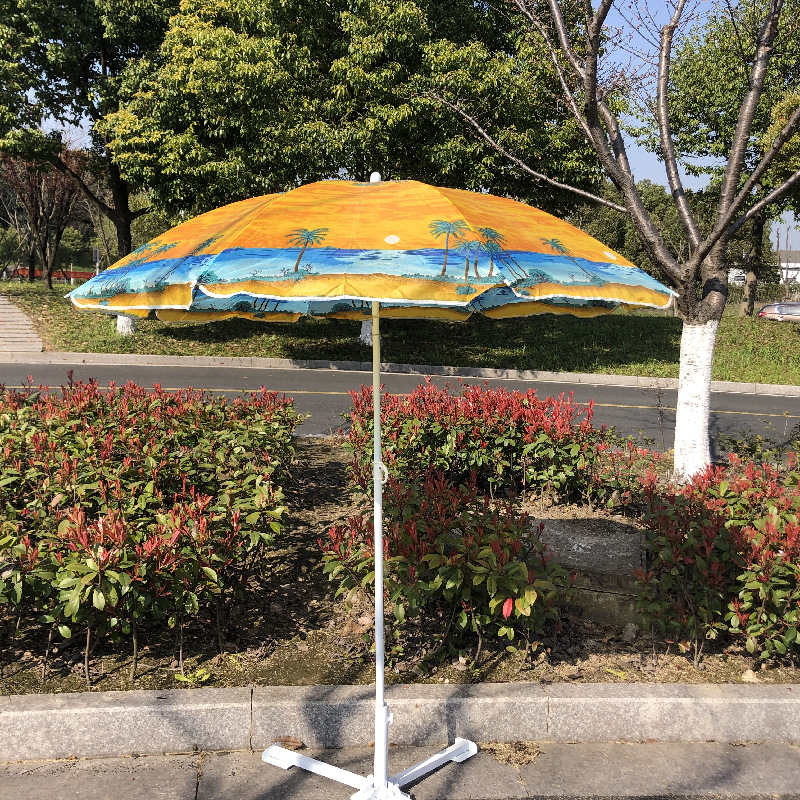 【小额批发】2021新款1.8米沙滩伞条纹图案系列大伞户外定制logo