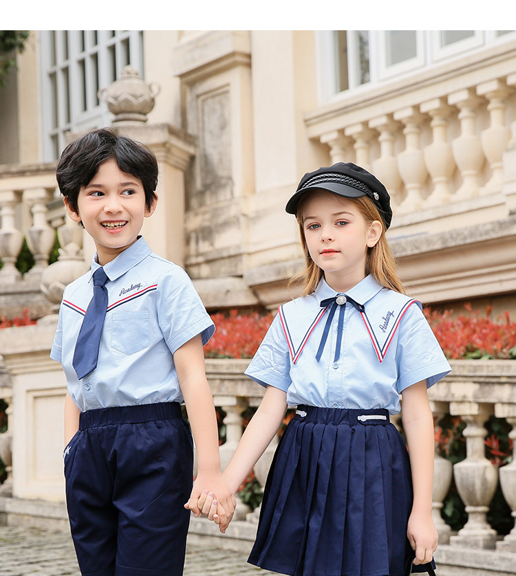 幼儿园园服英伦风儿童夏季学生装女学院风校服套装夏装小学生班服