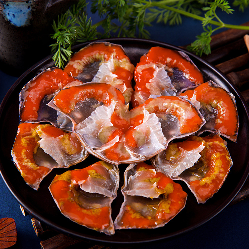 醉蟹梭子蟹红膏全蟹盖呛蟹醉膏蟹酱蟹螃蟹即食海鲜宁波舟山特产