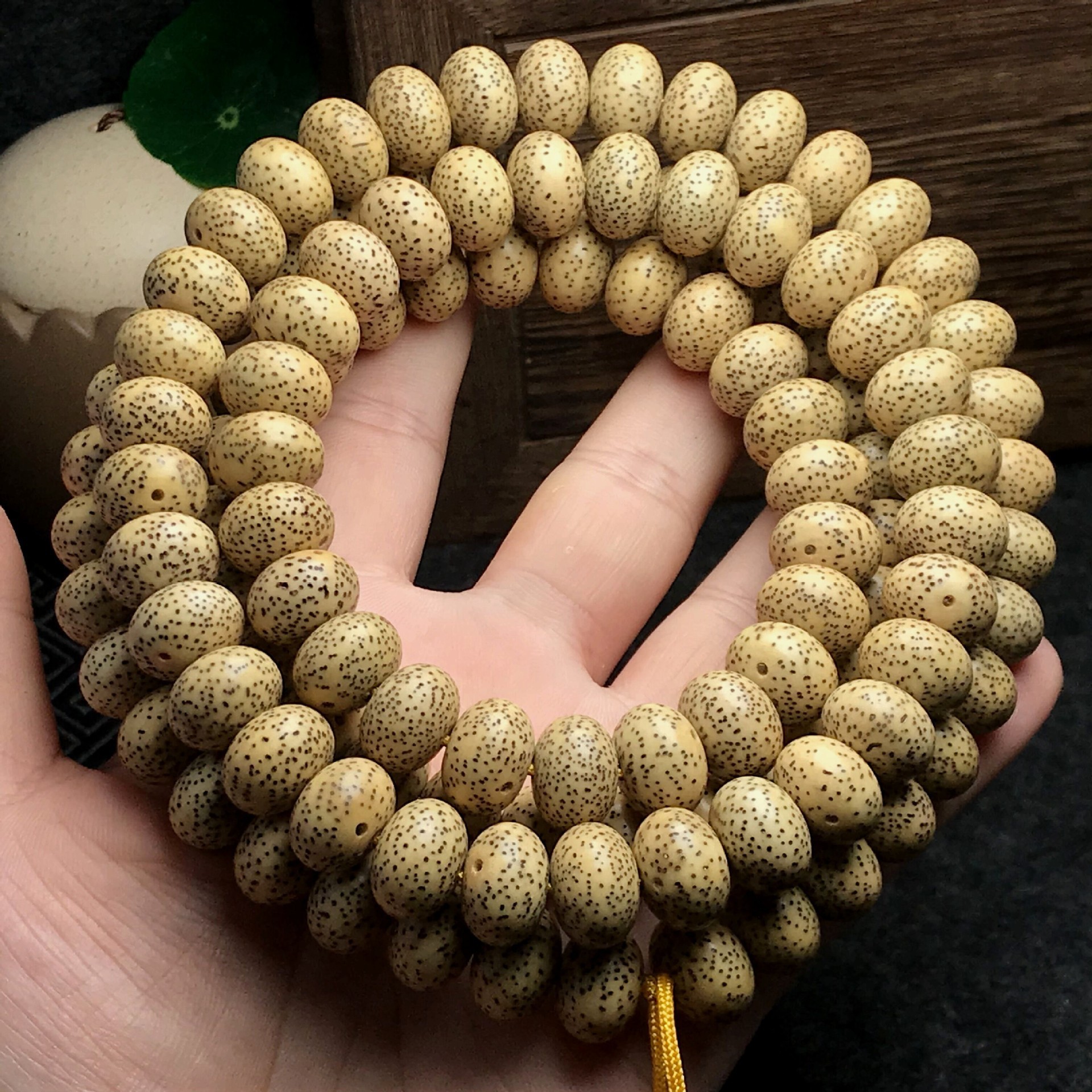 原生态高密黄金籽星月菩提圆珠桶珠算盘珠108 黄金籽佛珠大全
