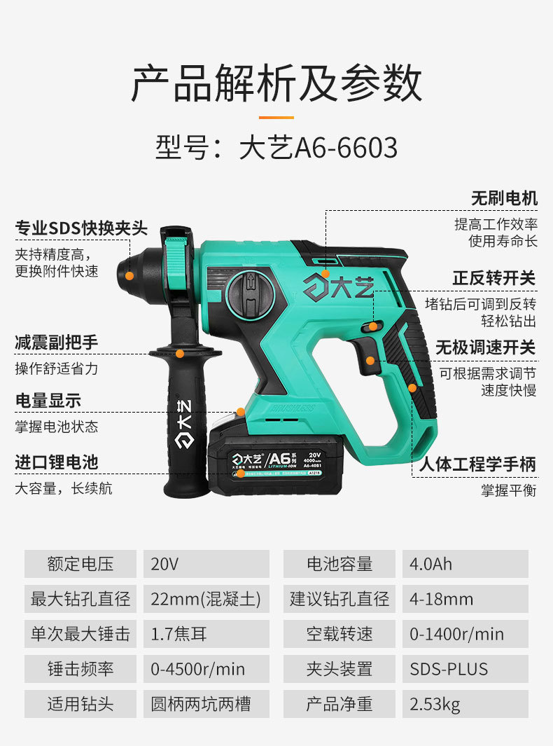 否       品牌         大艺       货号         6603       型号