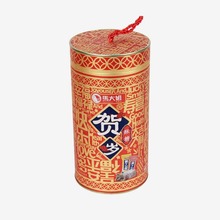 春节礼品纸筒包装厂家订做生产贺岁鞭炮样式圆罐圆形盒供应