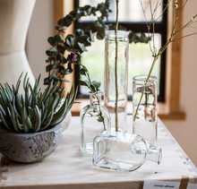 小型玻璃器皿小花瓶花器透明干花插花小号水培客厅装饰摆件