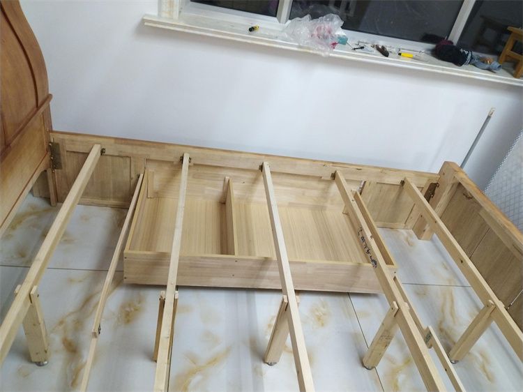 实木床横梁配件床底承重龙骨支撑柱床腿床子支架加固可调木头t