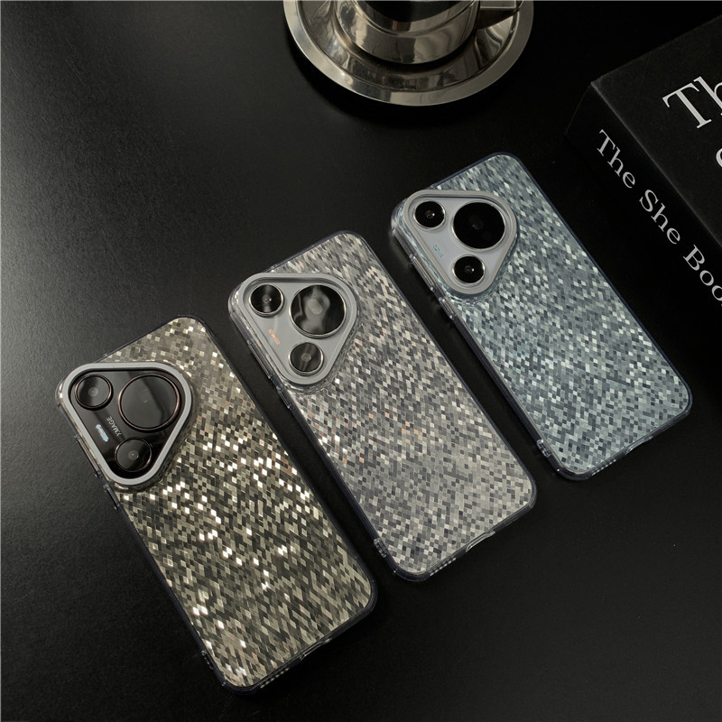 适用华为pura70防摔硬手机壳70pro 星盾闪大孔70ultra女潮保护套