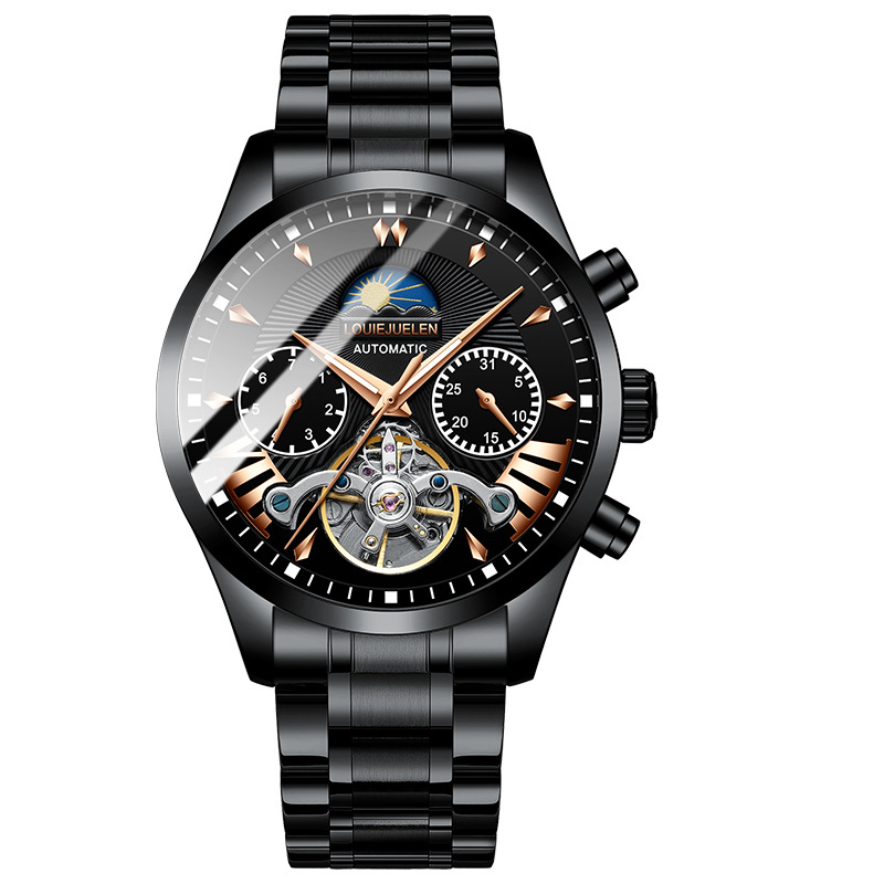 贝罗仕新款男士手表防水夜光日历韩版石英腕表抖音速卖通一件代发