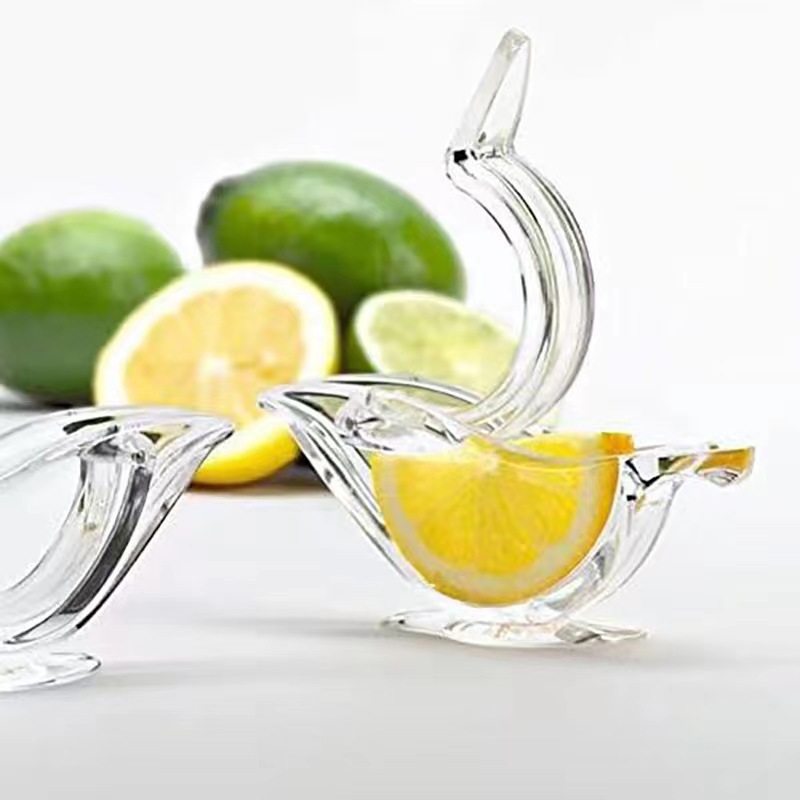 Bird Lemon Wedge Squeezer Portable Fruit Juicer Manual Transparent Lemon Juicer