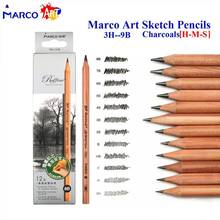 Marco Raffine Sketch Drawing Pencils Set 9B 8B 7B 6B 5B4B跨