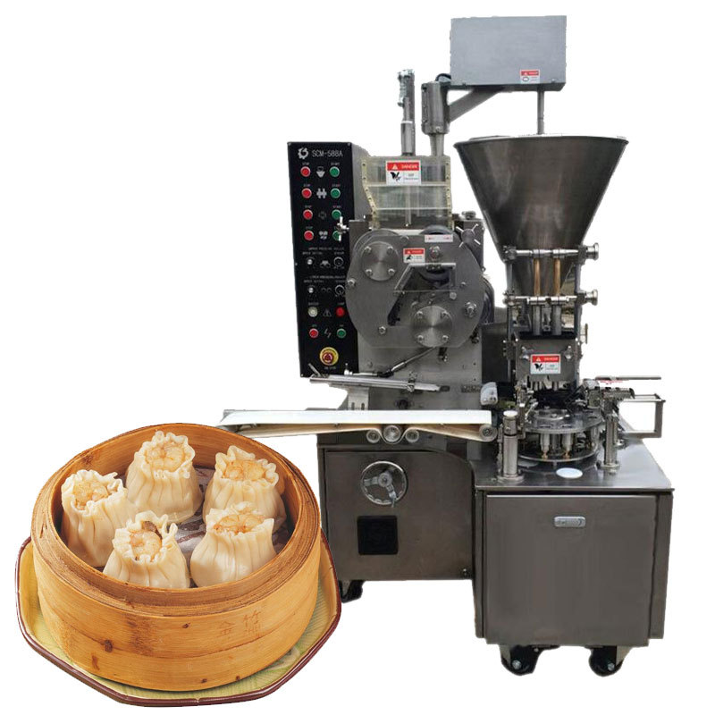 全自动圆皮方皮烧卖机鱼肉猪肉烧卖机风味鲜肉香菇糯米烧麦机